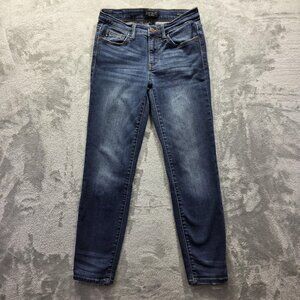 Judy Blue Jeans Womens 5 27 Blue Relaxed Fit Stretch Mid Rise Distressed Denim